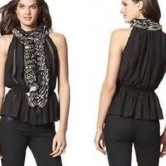 Robert Rodriguez Ruffled Top Blouse Medium EUC - Picture 3 of 14